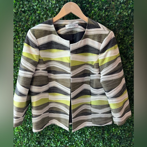 Kasper Women's Open Front Jacquard Jacket - Picture 3 of 6